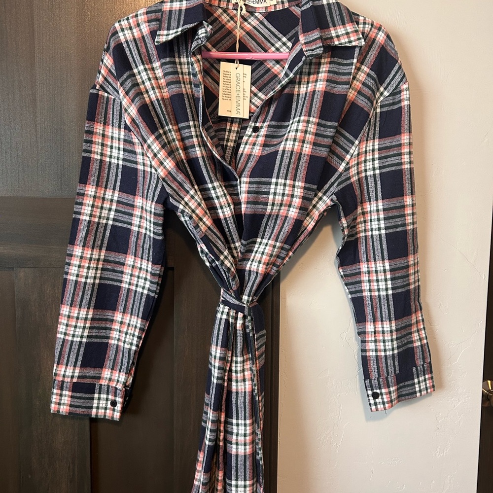Plaid Wrap Dress